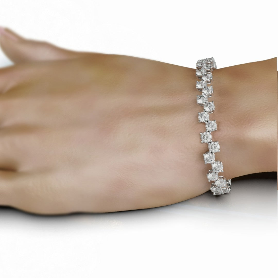 Bespoke Zig-Zag Tennis Bracelet - 0.30ct Each Diamond