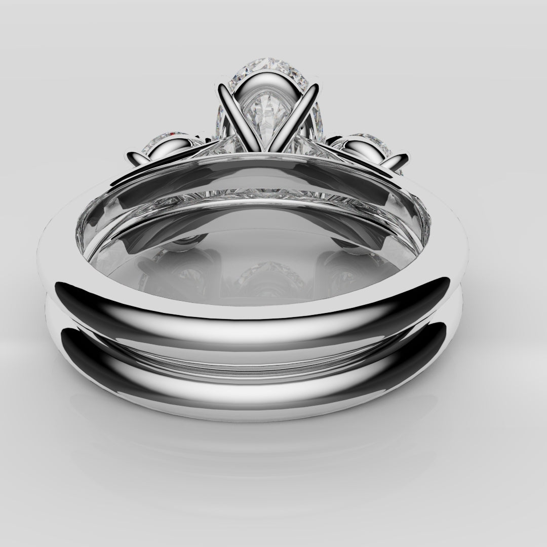 Toi & Moi Oval Diamond Bridal Set