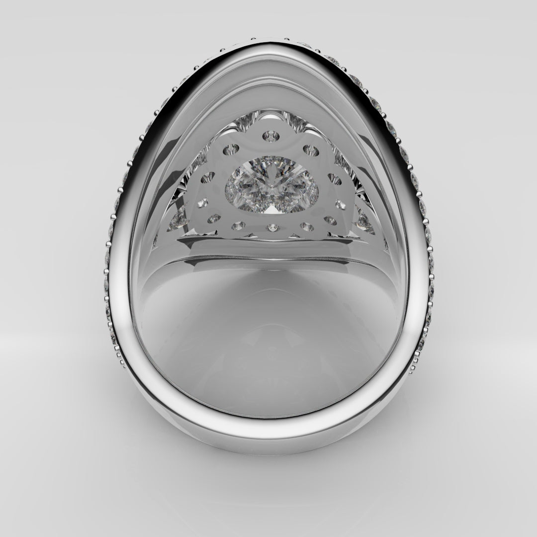 Bespoke Cluster Diamond Engagement Ring