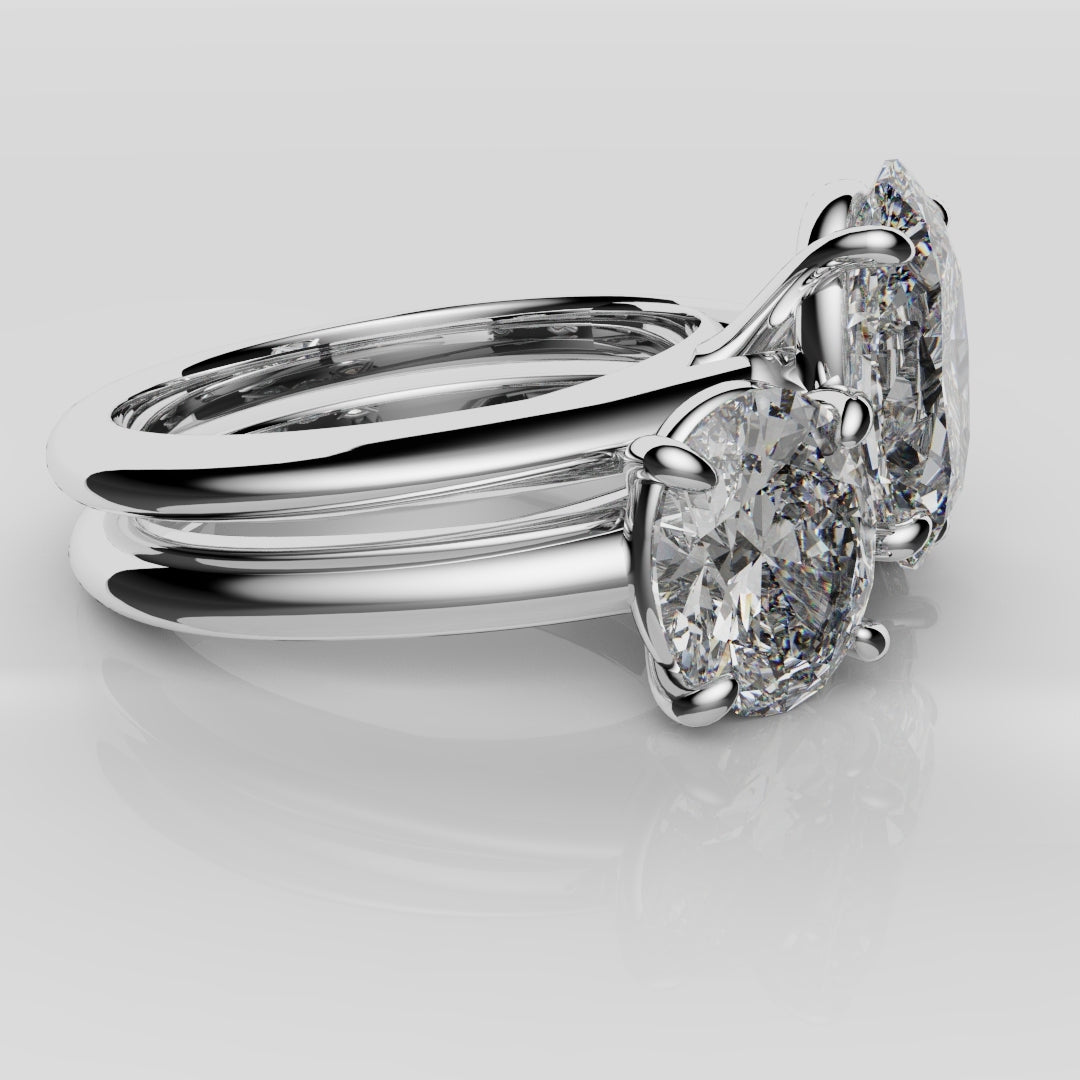Toi & Moi Oval Diamond Bridal Set
