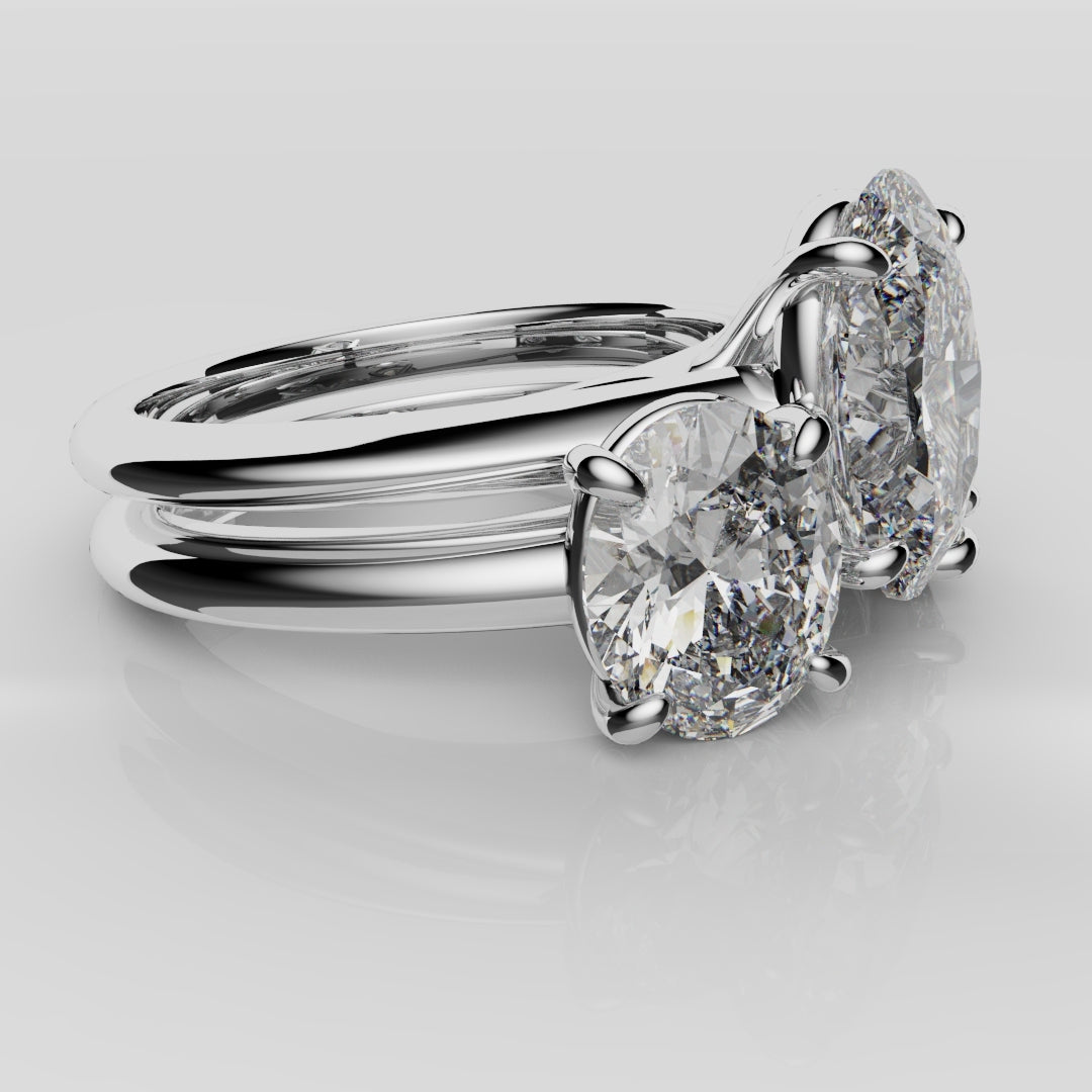 Toi & Moi Oval Diamond Bridal Set