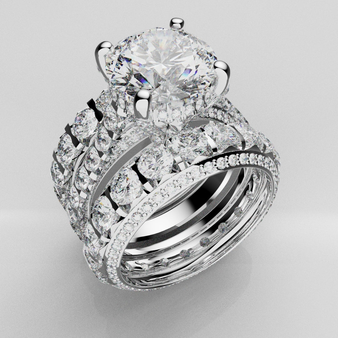 Kevin and Sally - Eternity With 3 x Diamond Rows