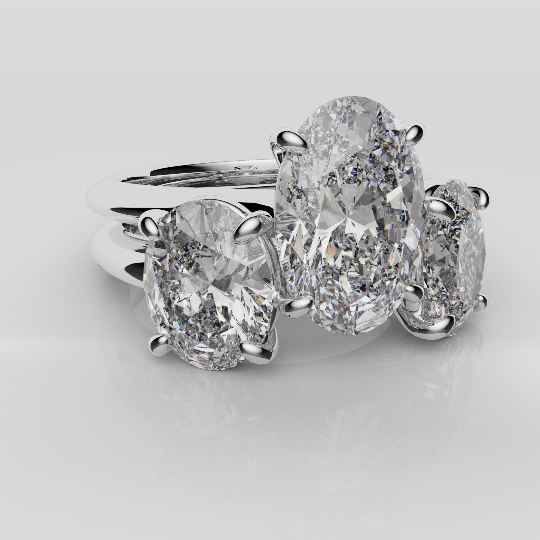 Toi & Moi Oval Diamond Bridal Set