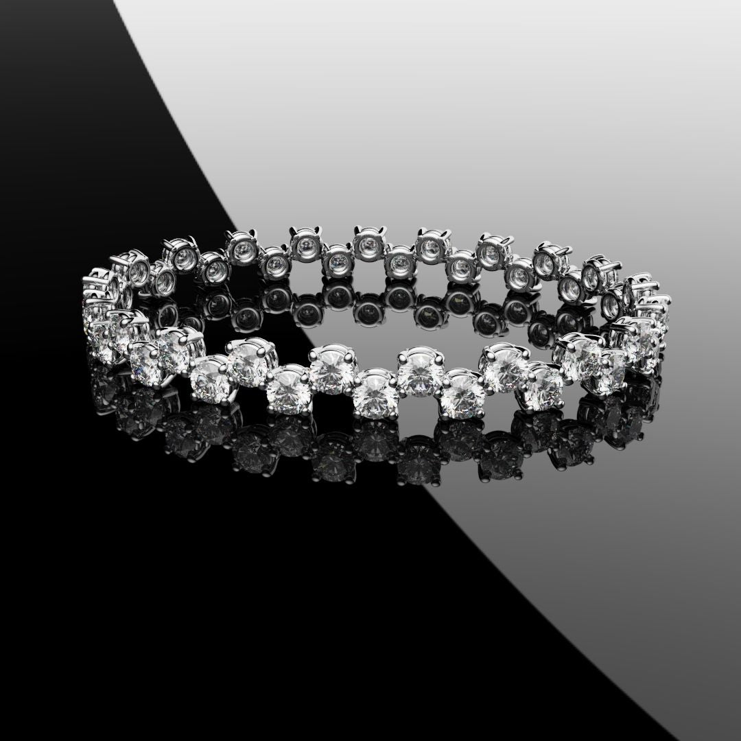 Bespoke Zig-Zag Tennis Bracelet - 0.30ct Each Diamond