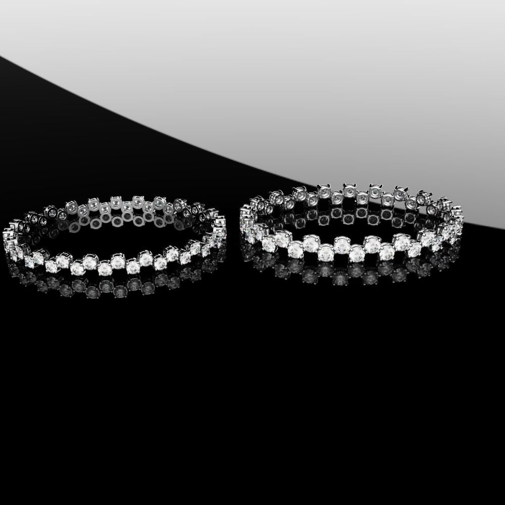 Bespoke Zig-Zag Tennis Bracelet - 0.30ct Each Diamond