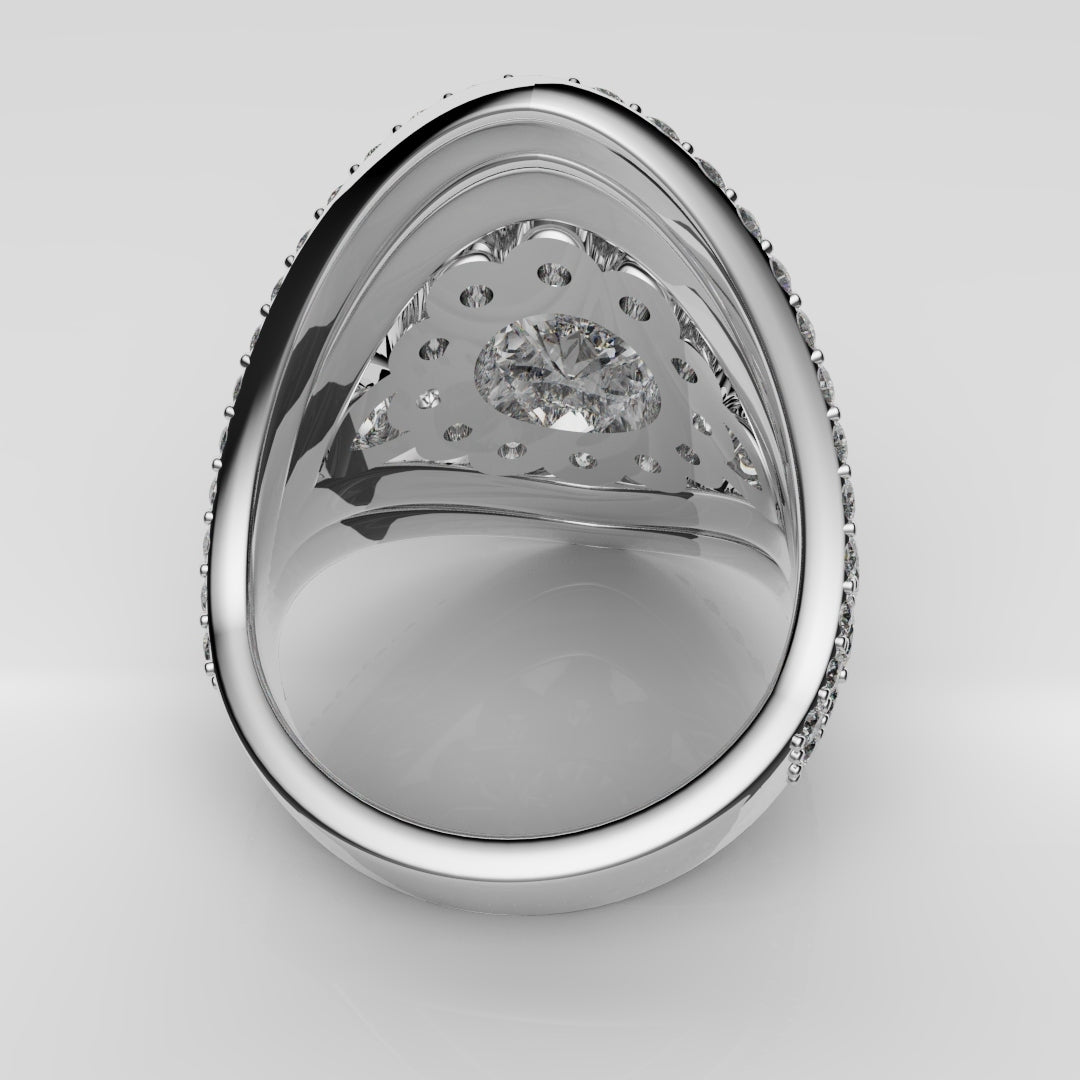 Bespoke Cluster Diamond Engagement Ring