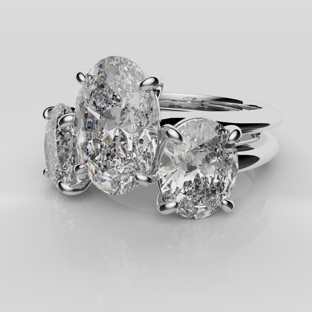 Toi & Moi Oval Diamond Bridal Set