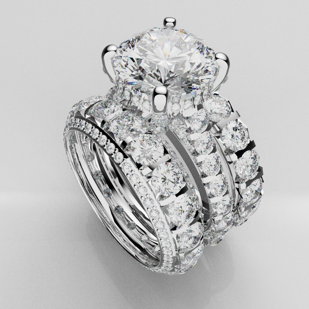 Kevin and Sally - Eternity With 3 x Diamond Rows