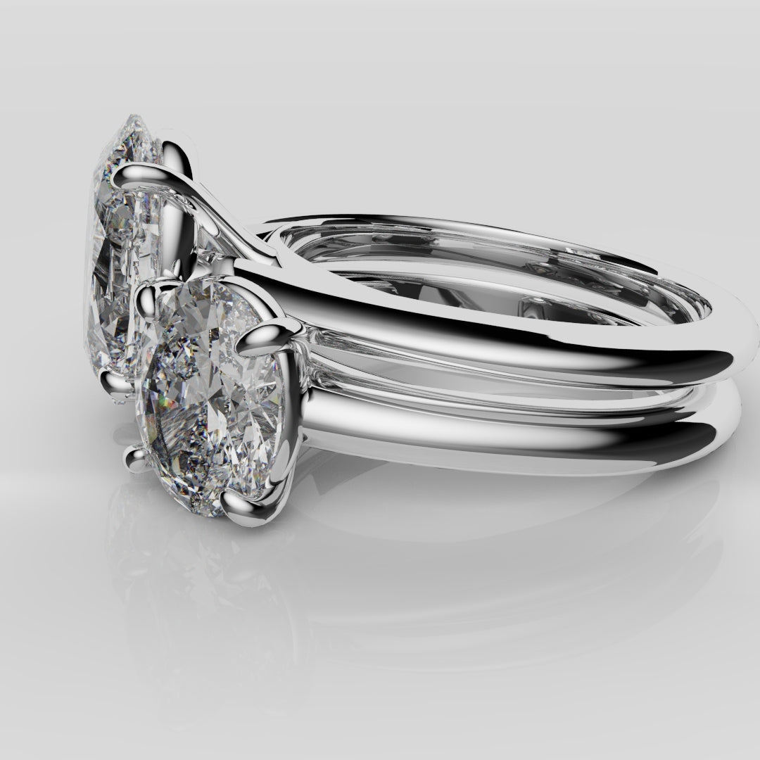 Toi & Moi Oval Diamond Bridal Set