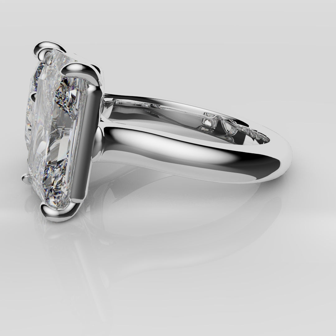 Radiant and Pear Diamond Toi & Moi Engagement Ring