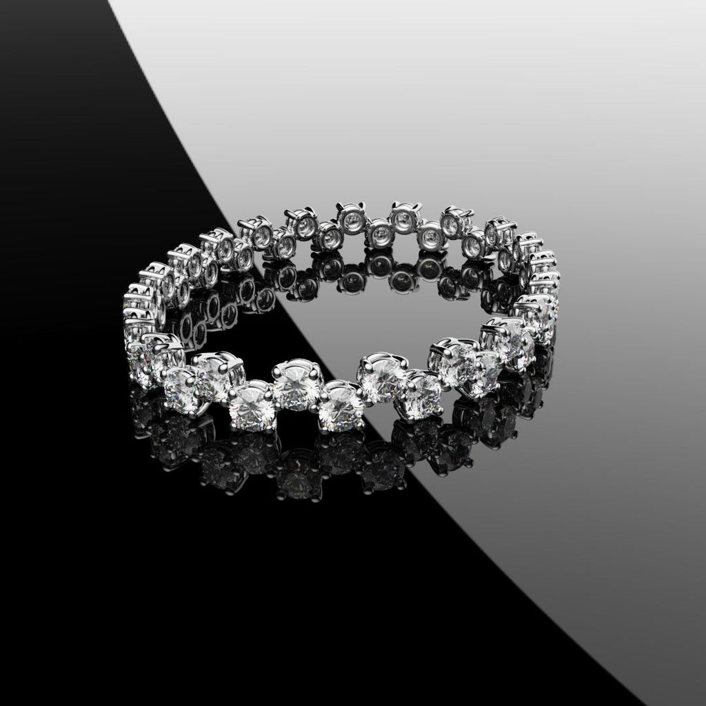 Bespoke Zig-Zag Tennis Bracelet - 0.30ct Each Diamond