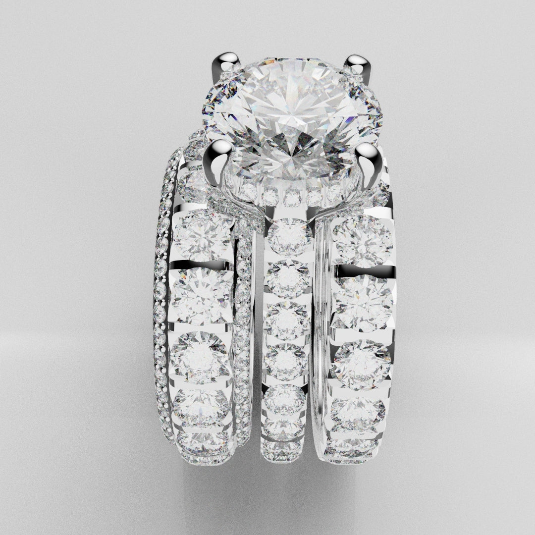 Kevin and Sally - Eternity With 3 x Diamond Rows