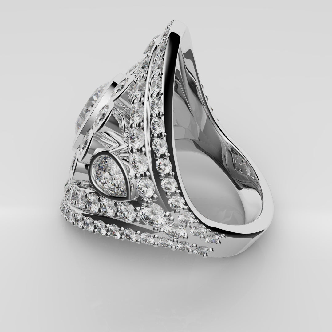 Bespoke Cluster Diamond Engagement Ring