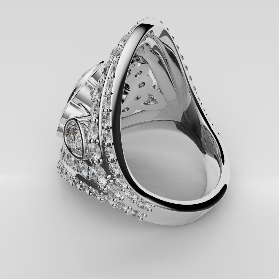 Bespoke Cluster Diamond Engagement Ring