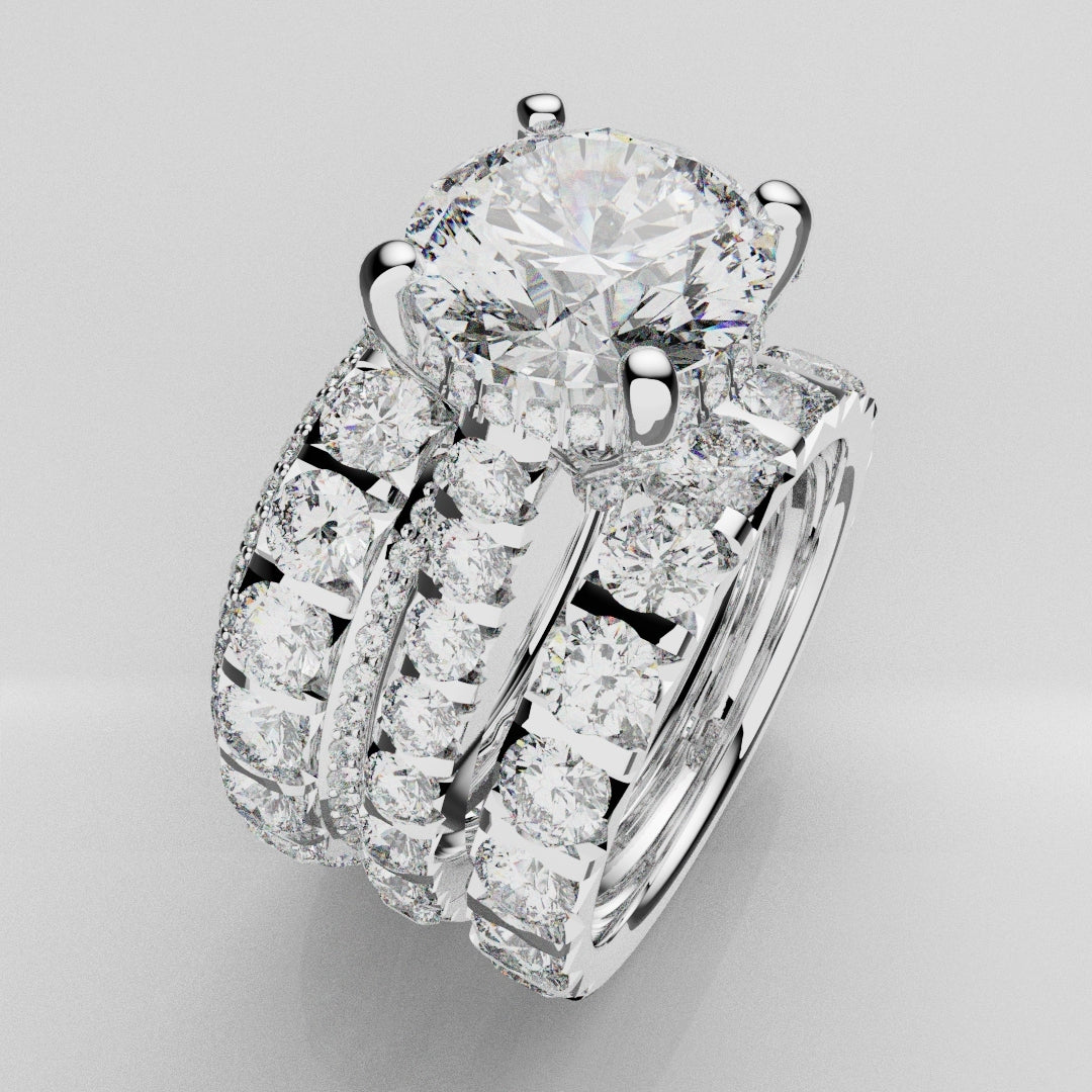 Kevin and Sally - Eternity With 3 x Diamond Rows