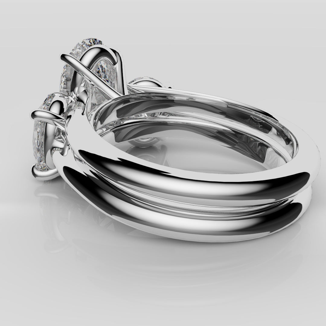 Toi & Moi Oval Diamond Bridal Set