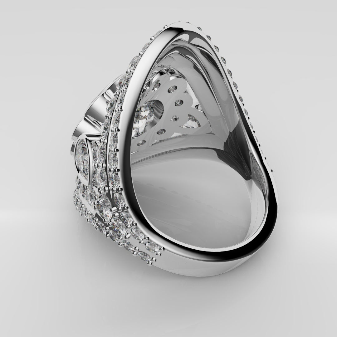 Bespoke Cluster Diamond Engagement Ring