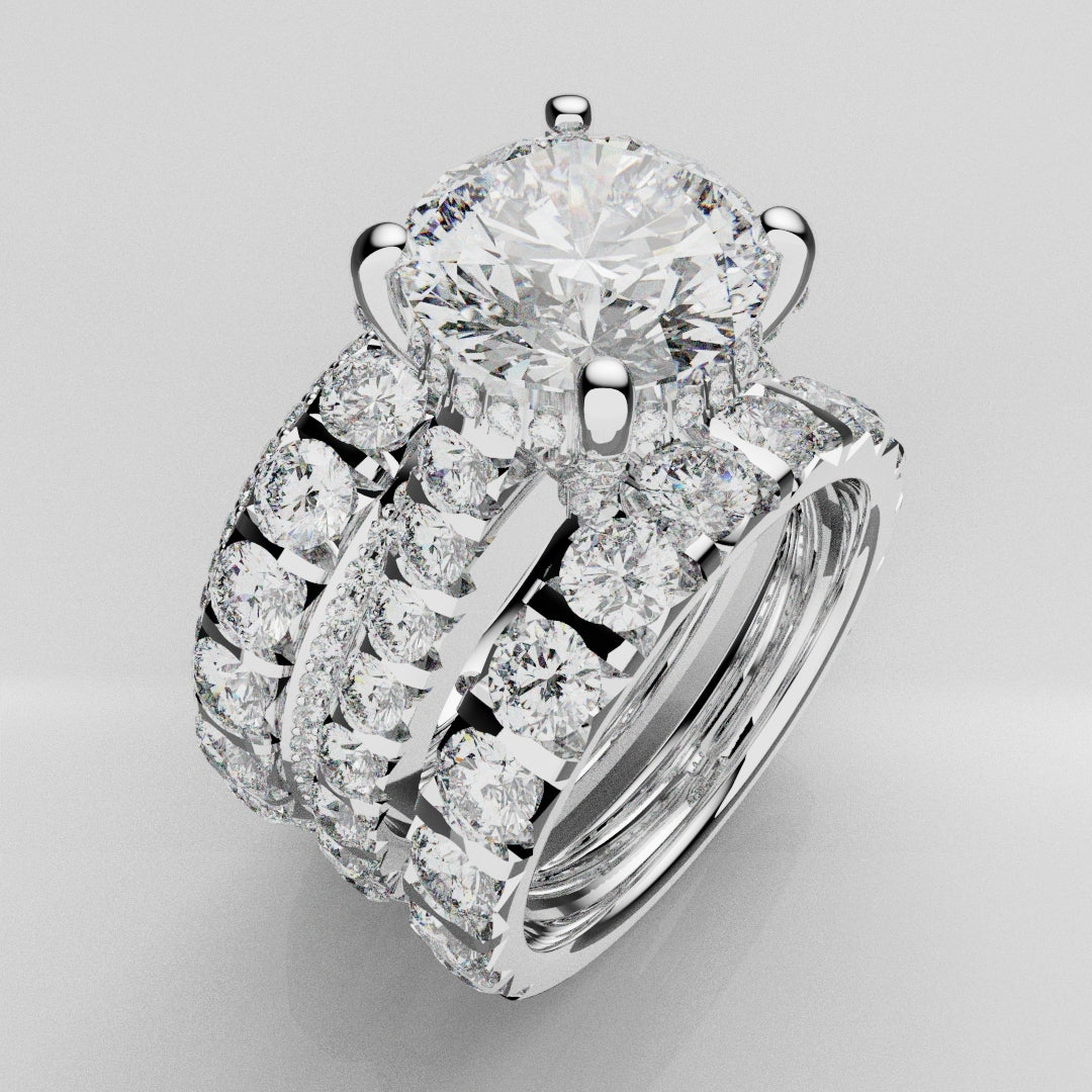 Kevin and Sally - Eternity With 3 x Diamond Rows