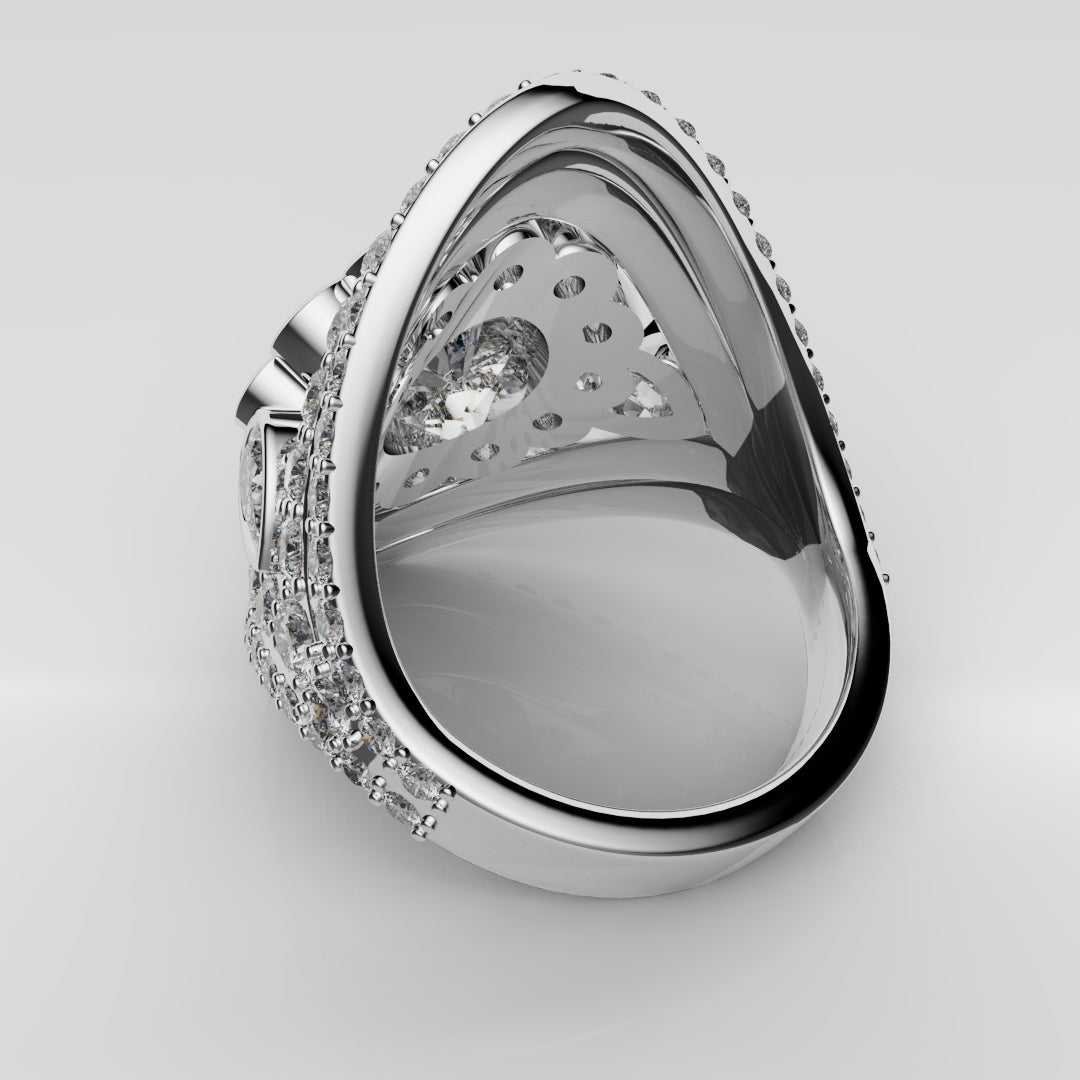 Bespoke Cluster Diamond Engagement Ring