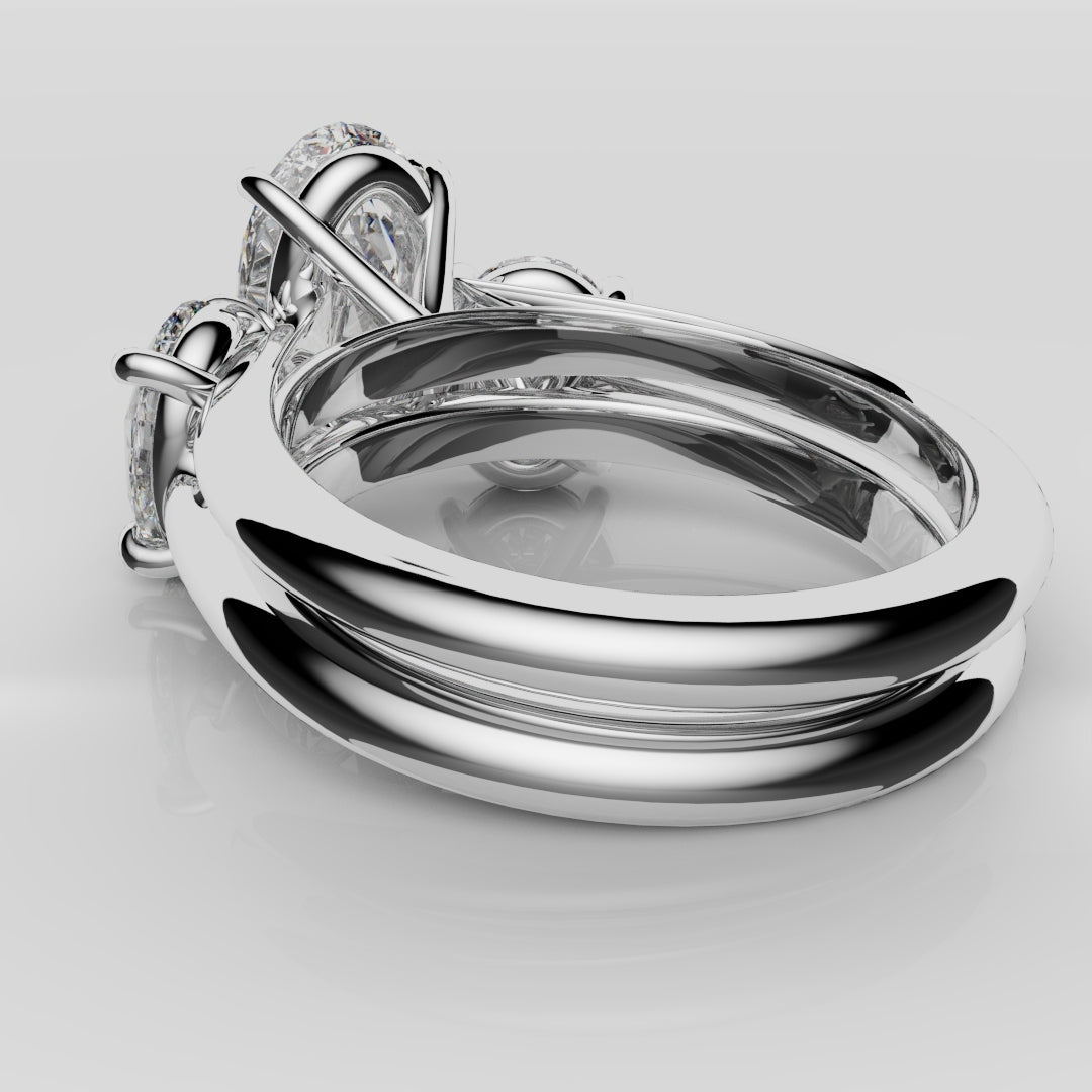 Toi & Moi Oval Diamond Bridal Set