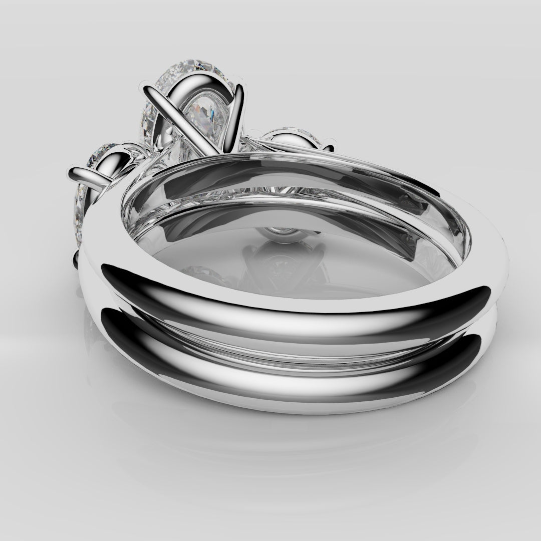 Toi & Moi Oval Diamond Bridal Set