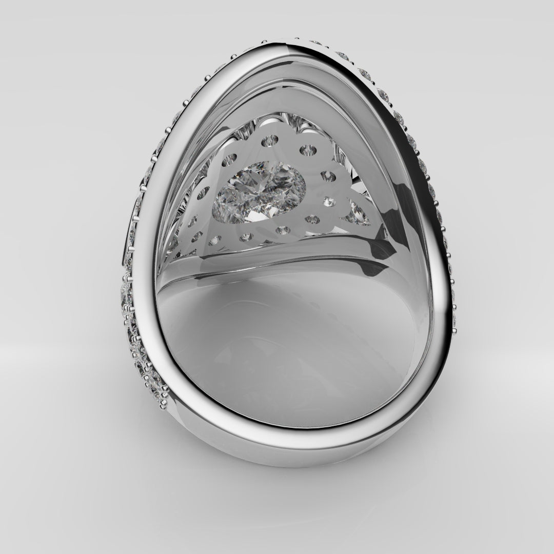 Bespoke Cluster Diamond Engagement Ring
