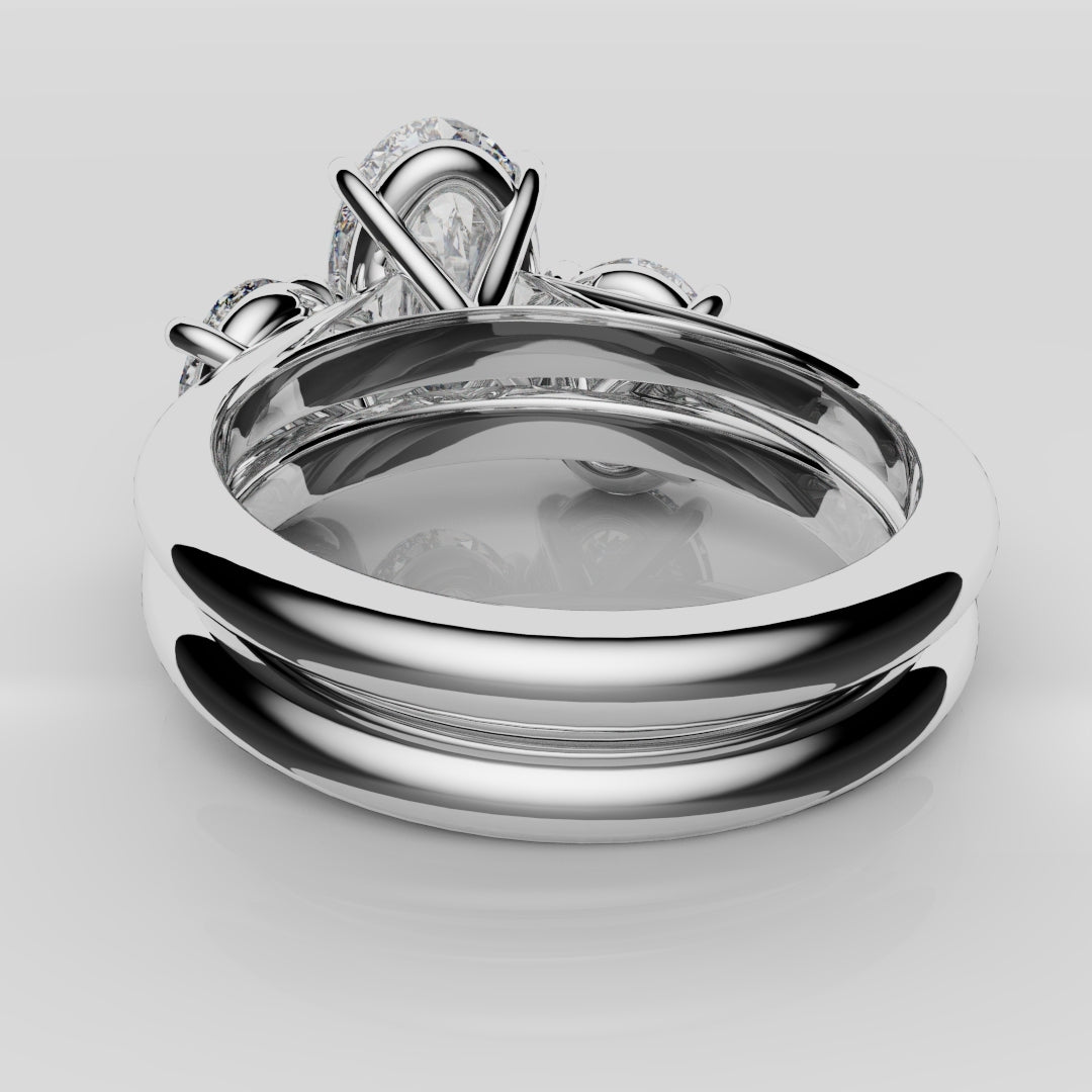 Toi & Moi Oval Diamond Bridal Set