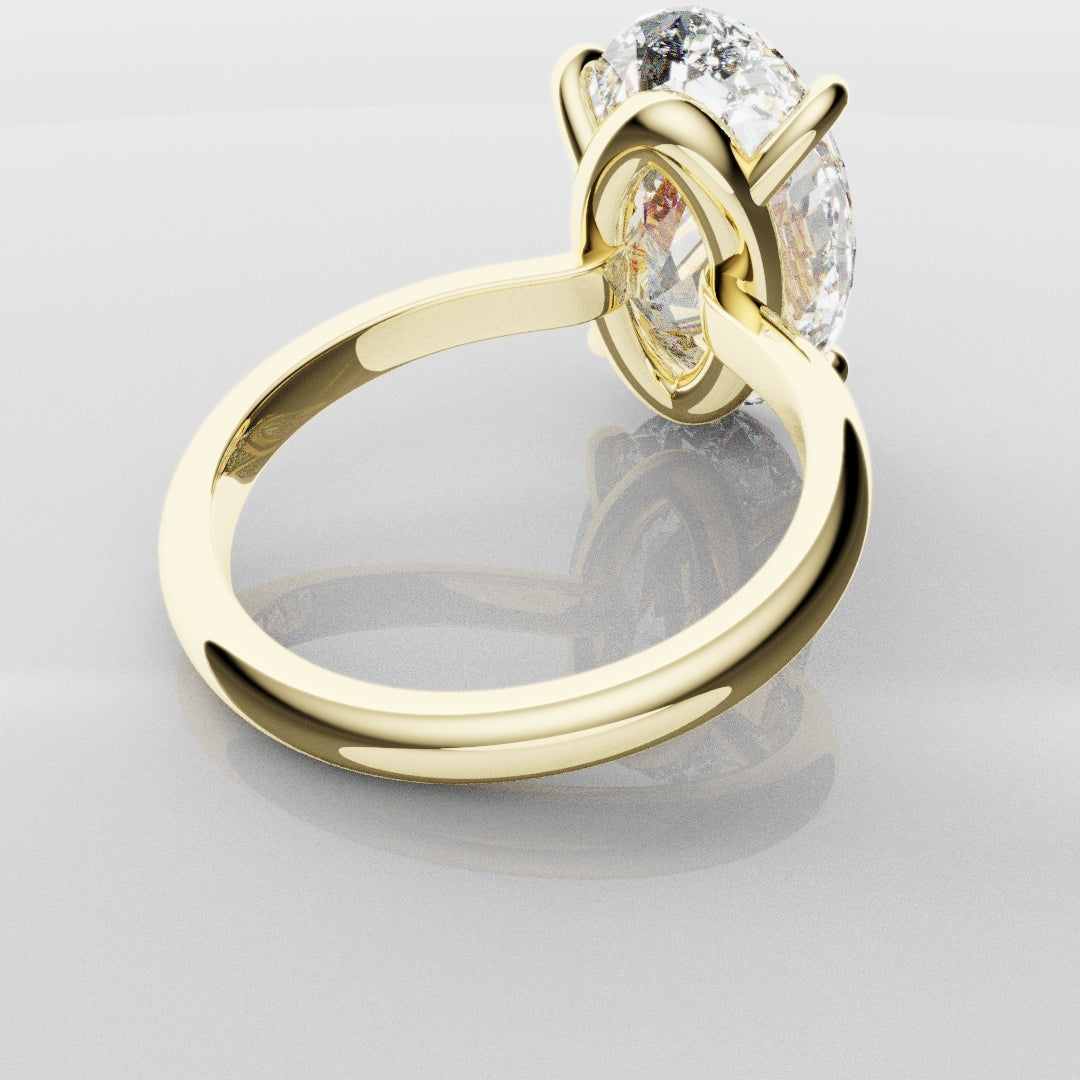 Bespoke 6ct Oval Solitaire Engagement ring