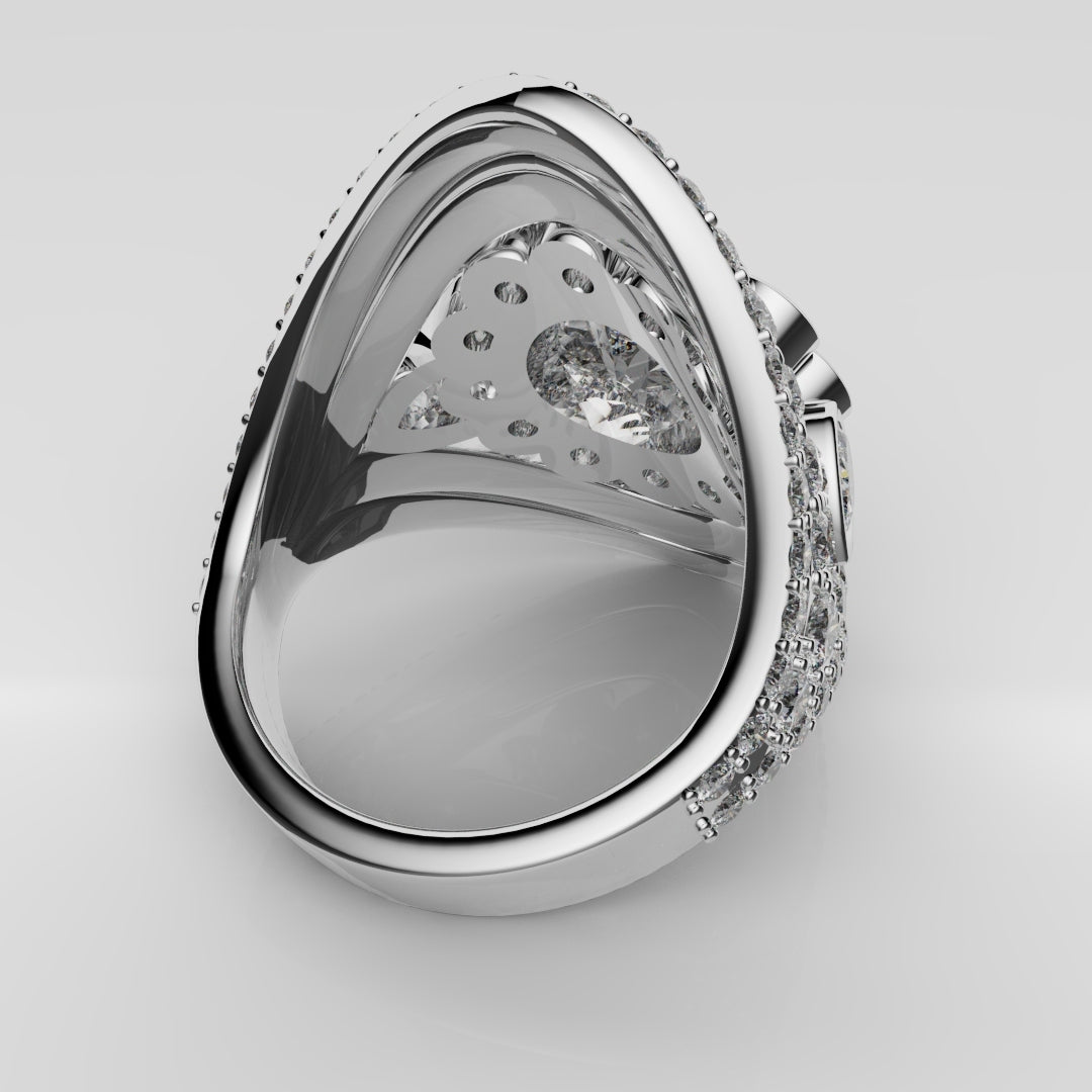 Bespoke Cluster Diamond Engagement Ring