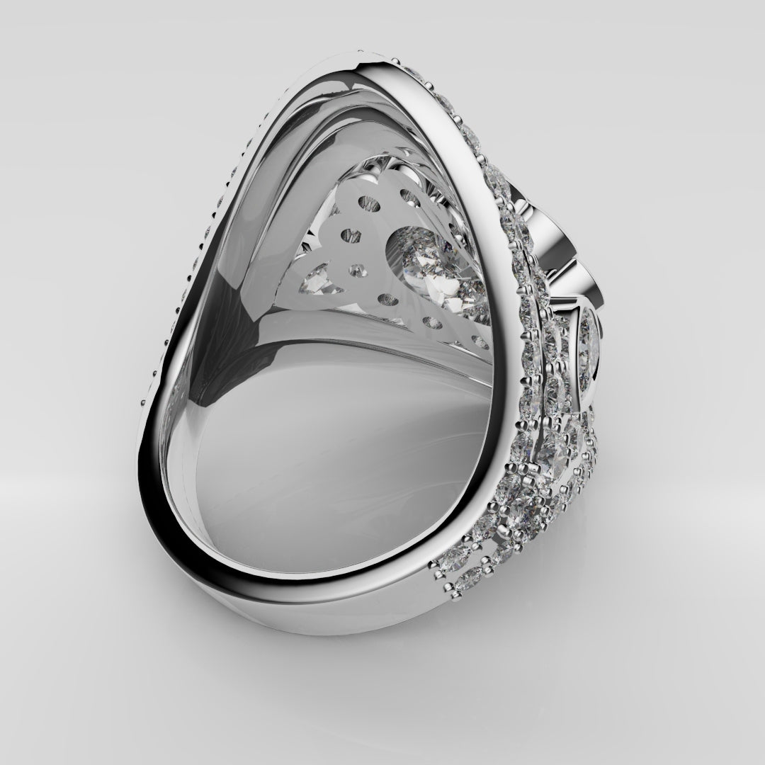 Bespoke Cluster Diamond Engagement Ring