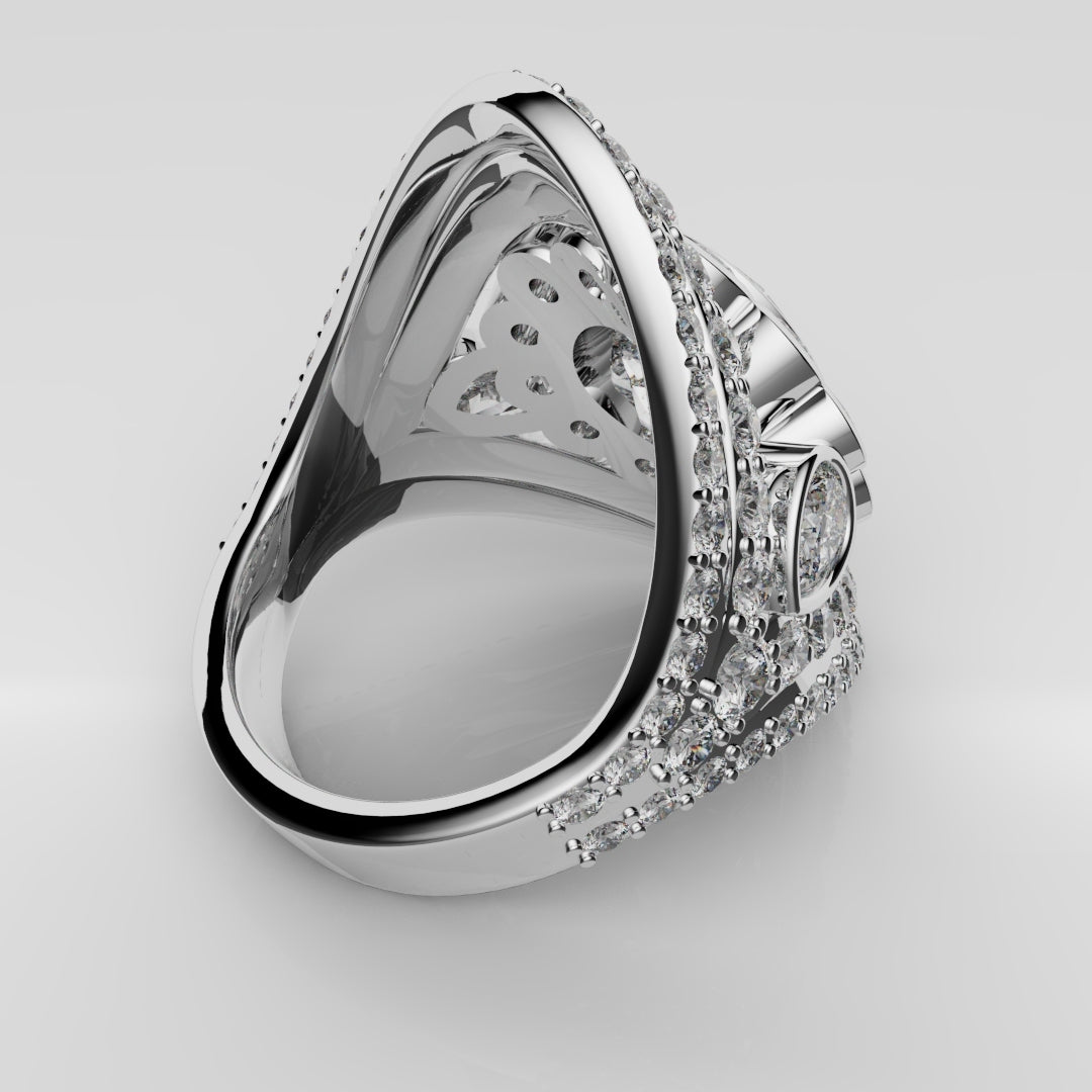 Bespoke Cluster Diamond Engagement Ring