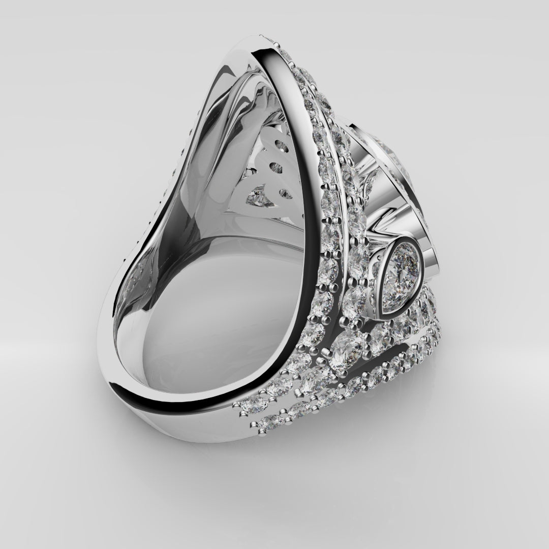 Bespoke Cluster Diamond Engagement Ring