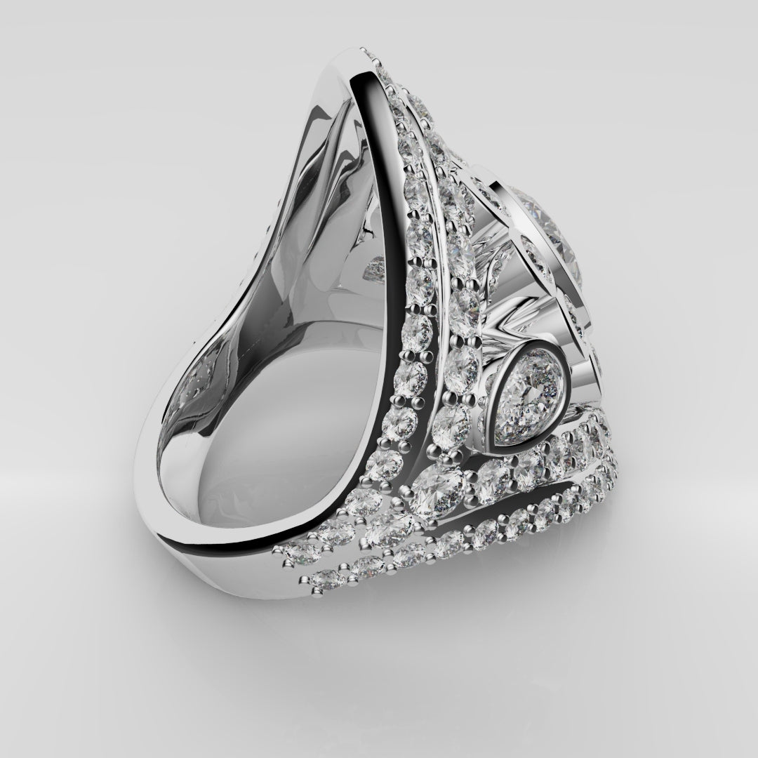 Bespoke Cluster Diamond Engagement Ring