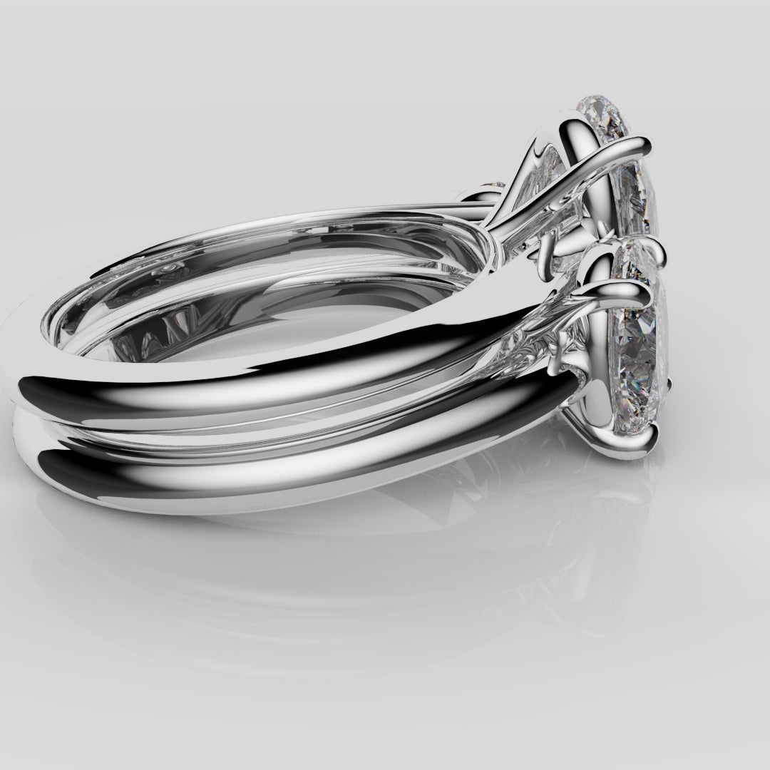 Toi & Moi Oval Diamond Bridal Set
