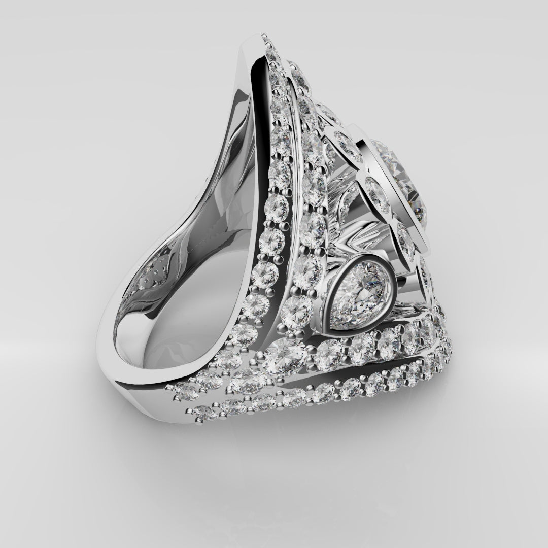 Bespoke Cluster Diamond Engagement Ring