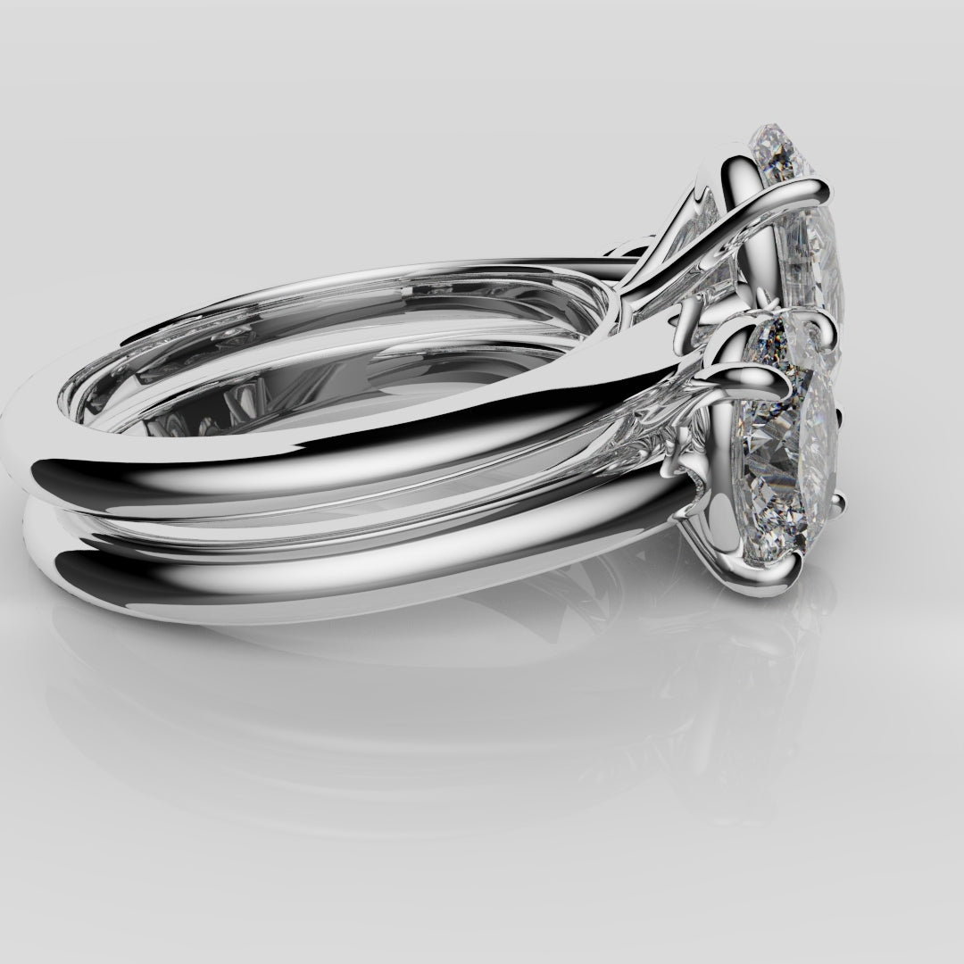 Toi & Moi Oval Diamond Bridal Set