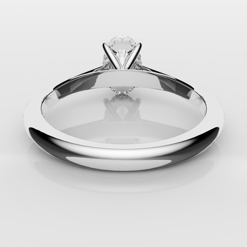 Oval Hidden Halo Engagement Ring