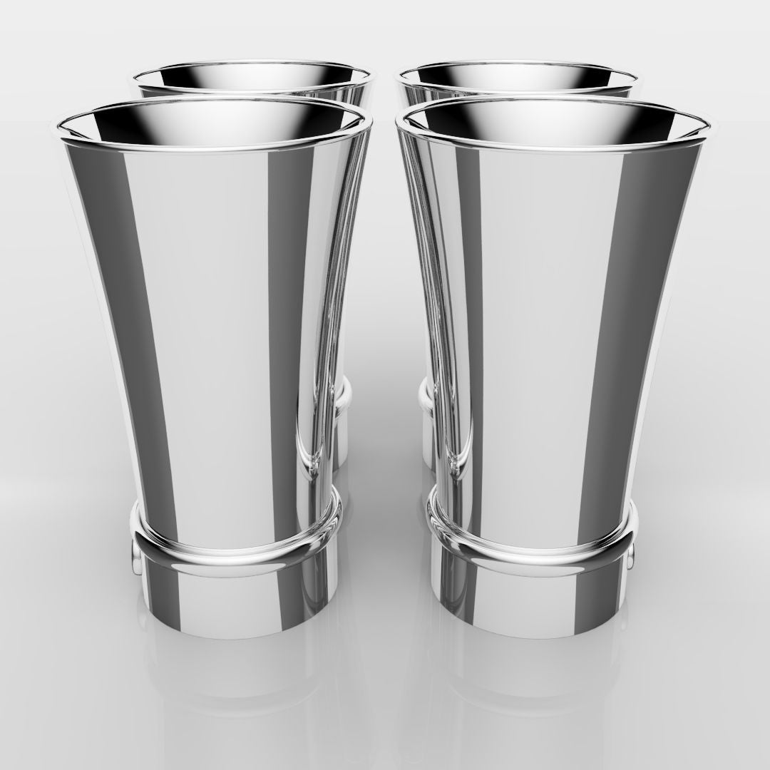 White Gold Shot Glasses