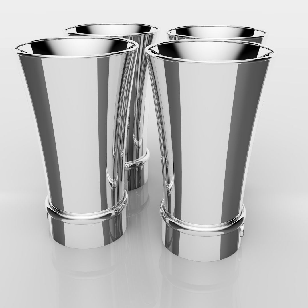 White Gold Shot Glasses