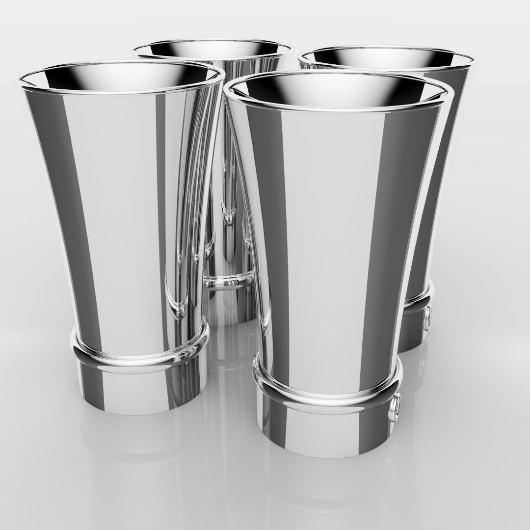 White Gold Shot Glasses