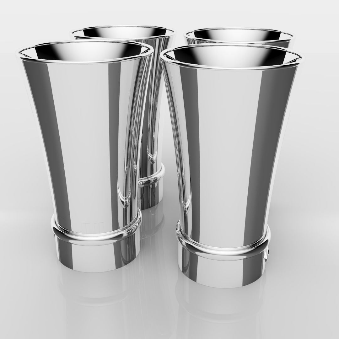 White Gold Shot Glasses