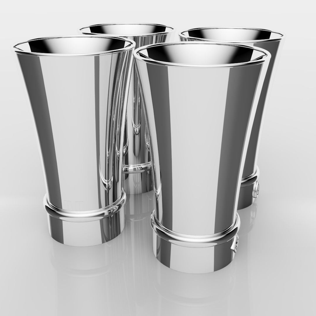 White Gold Shot Glasses