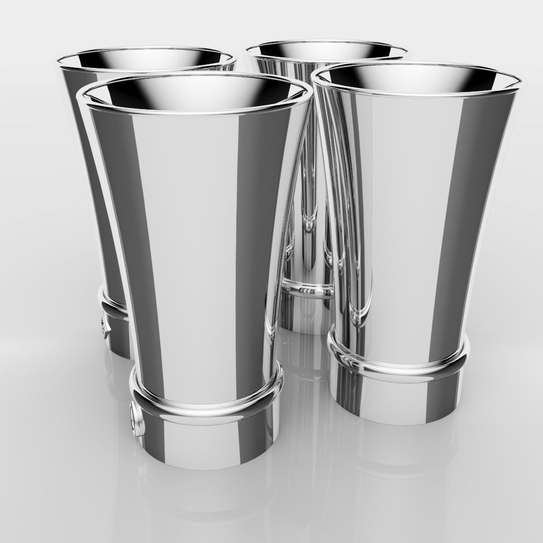 White Gold Shot Glasses