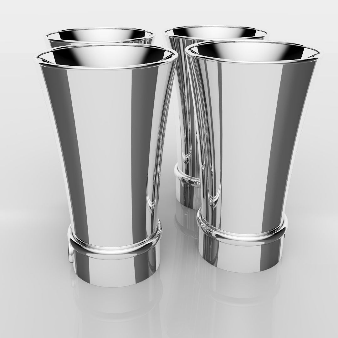White Gold Shot Glasses