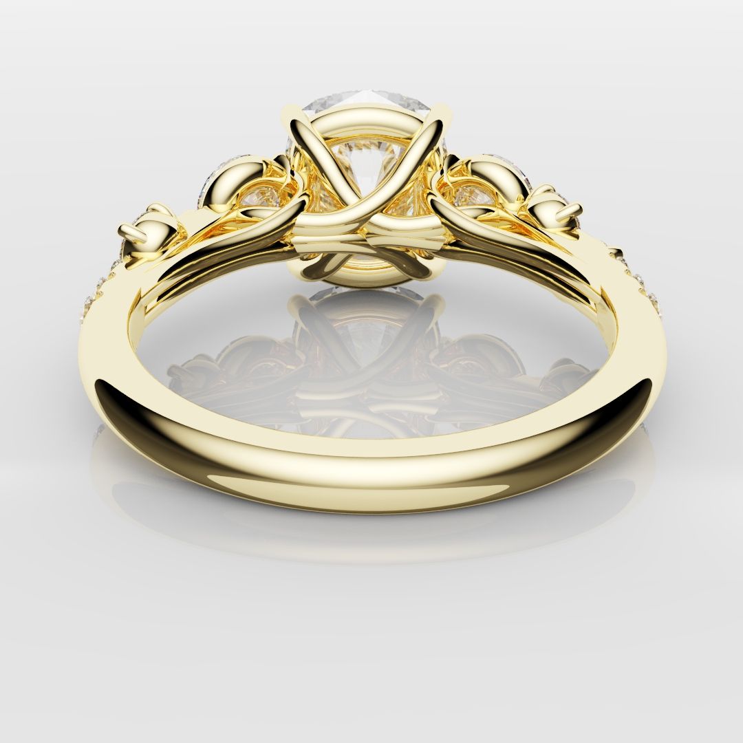 Unique 3ct Cushion Cut DIamond Engagement Ring