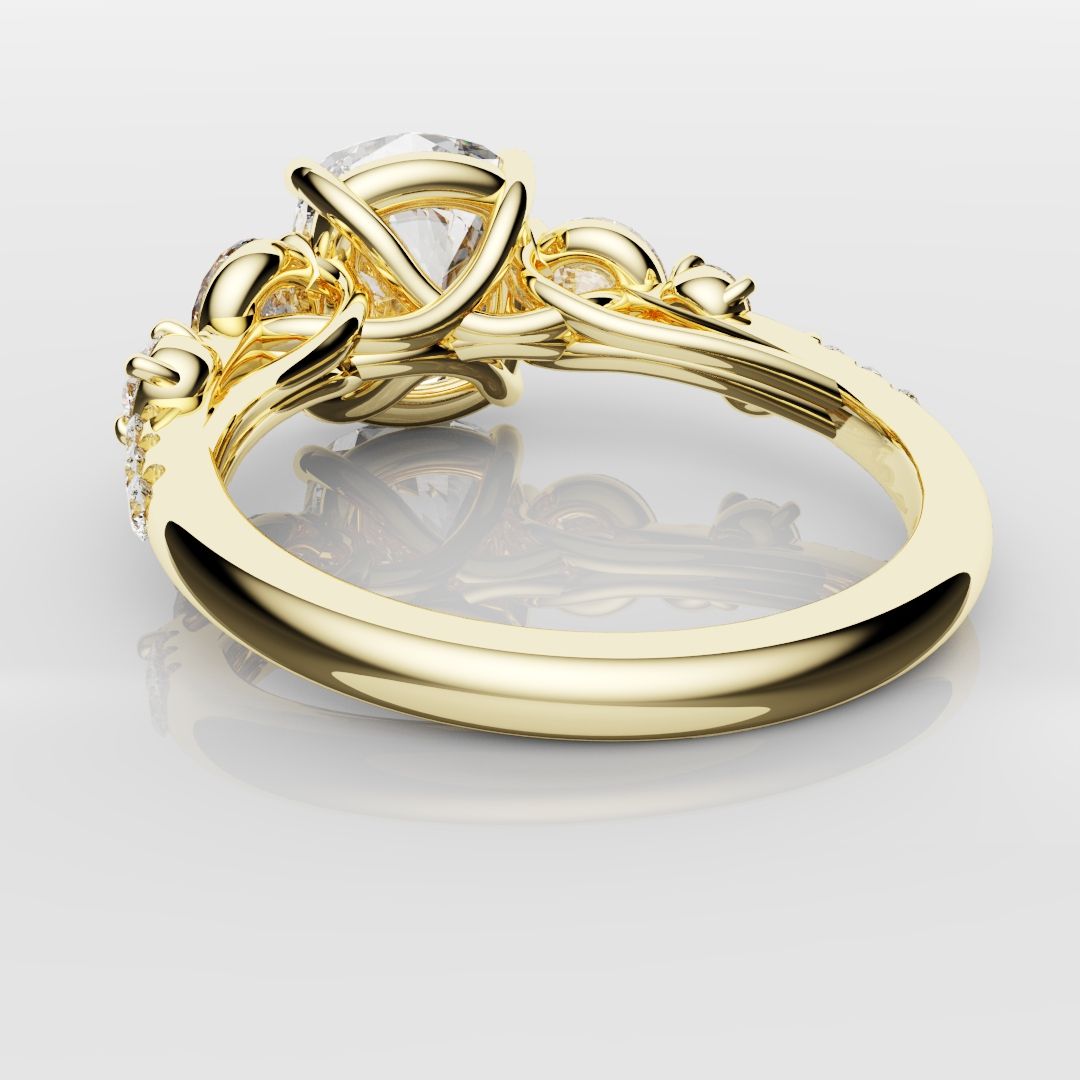 Unique 3ct Cushion Cut DIamond Engagement Ring