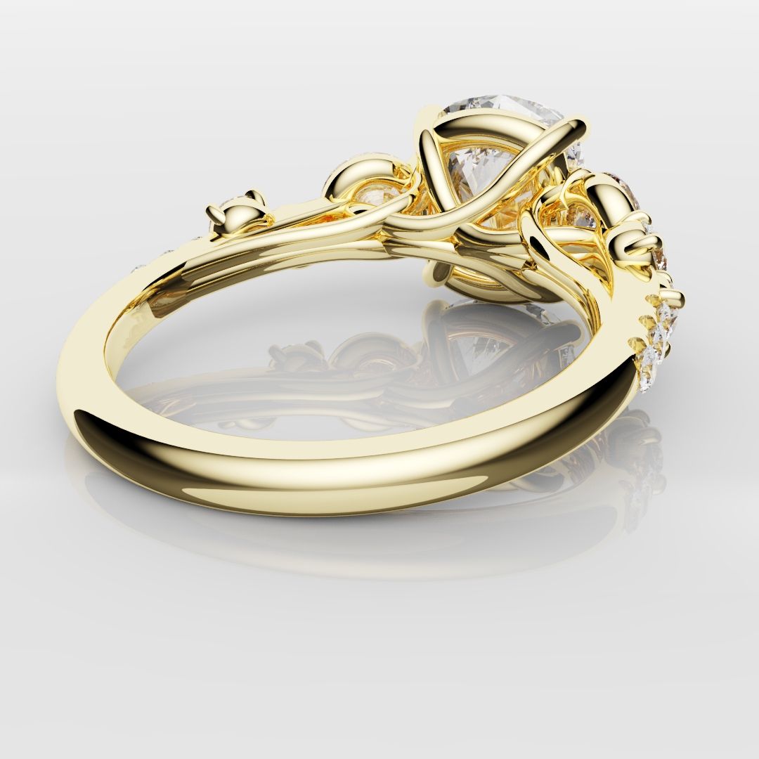 Unique 3ct Cushion Cut DIamond Engagement Ring