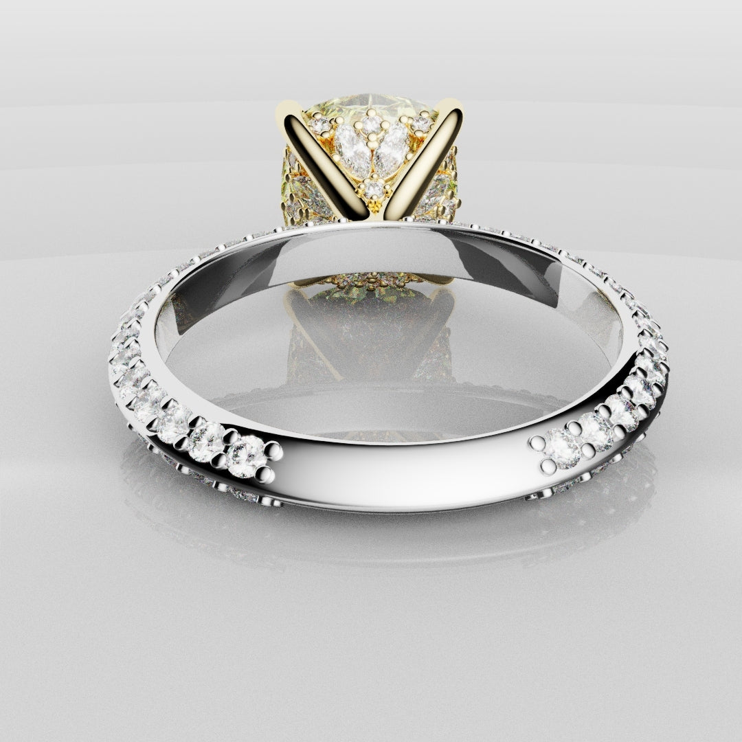 4ct Cushion Cut Fancy Yellow Diamond