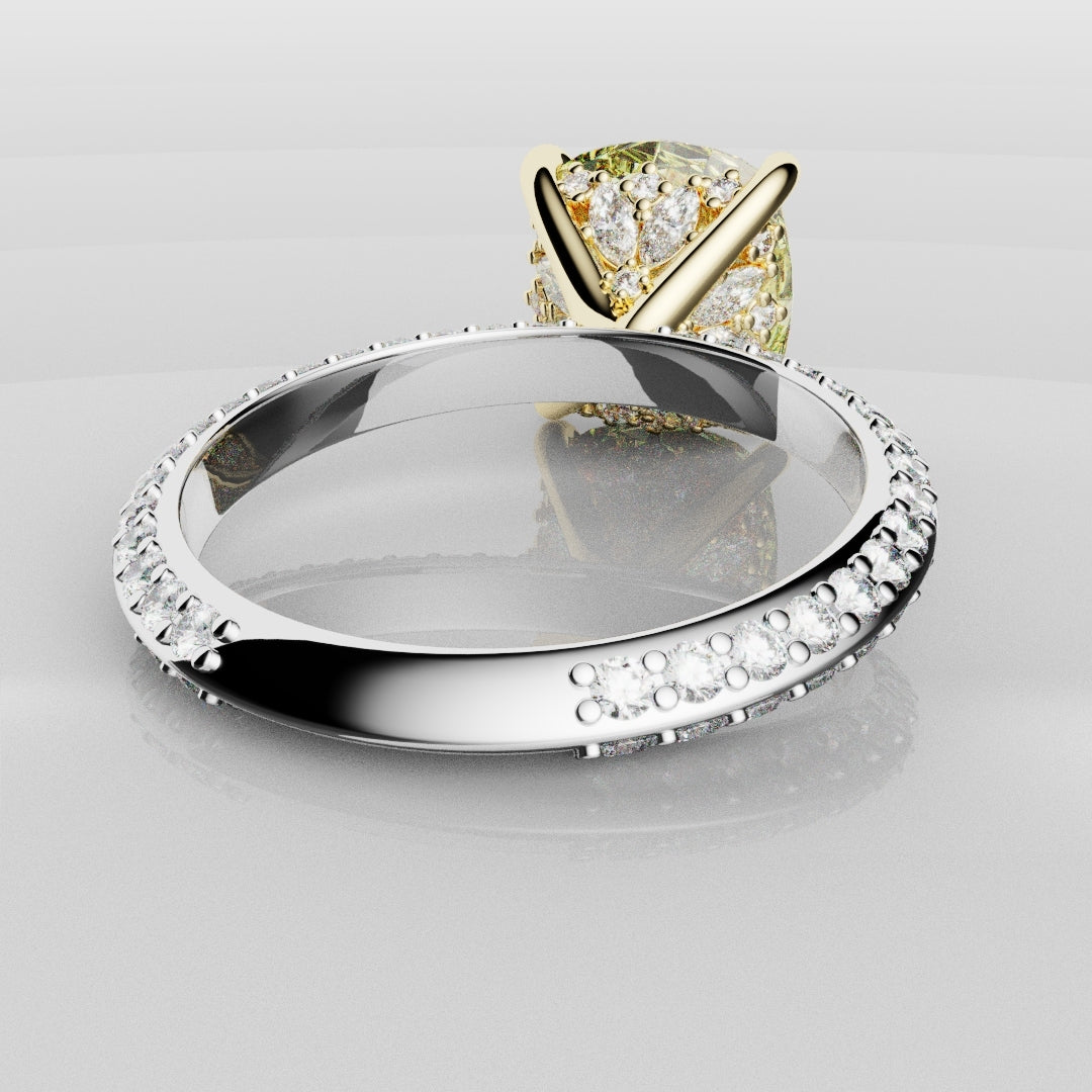4ct Cushion Cut Fancy Yellow Diamond