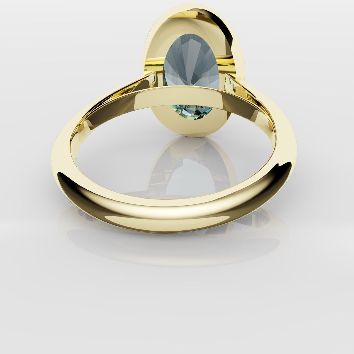 Unique Solitaire Aquamarine Engagement Ring